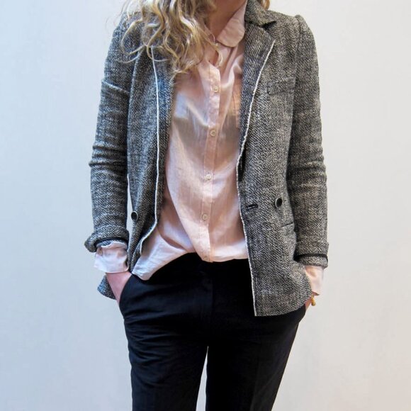 Forte.Forte "Il Tweed" Knit Cotton Blazer, size "0" (size XS - Picture 1 of 6